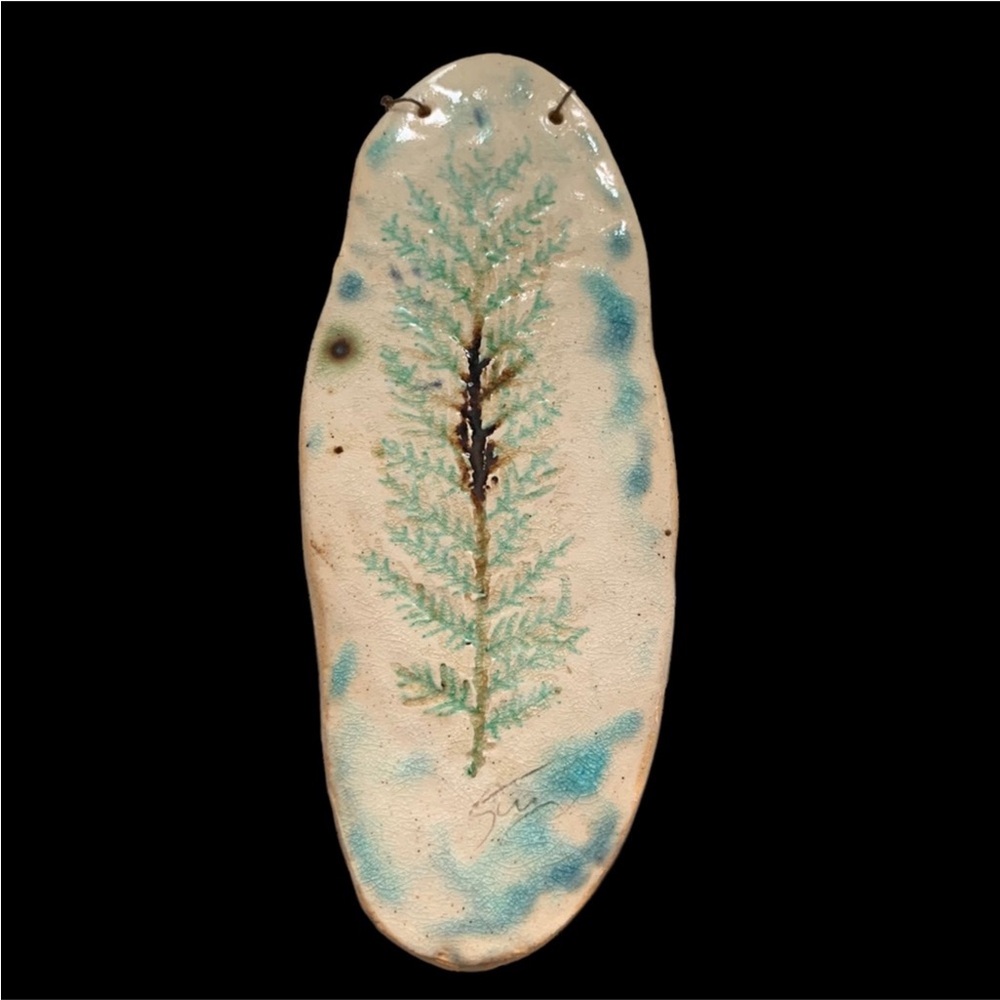 Vintage Handmade Ceramic Pottery Wall Hanging Art